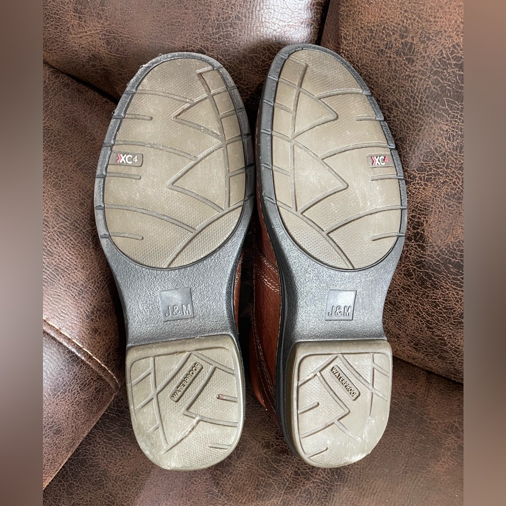 Johnson & Murphy XC4 Brown Leather Slip-On Shoes - Picture 5 of 10